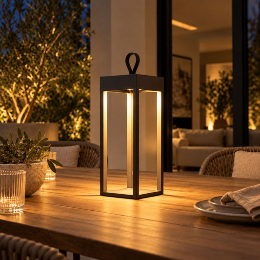 Tischlampe Dravo - Dimmbare Akkuleuchte aus Aluminium