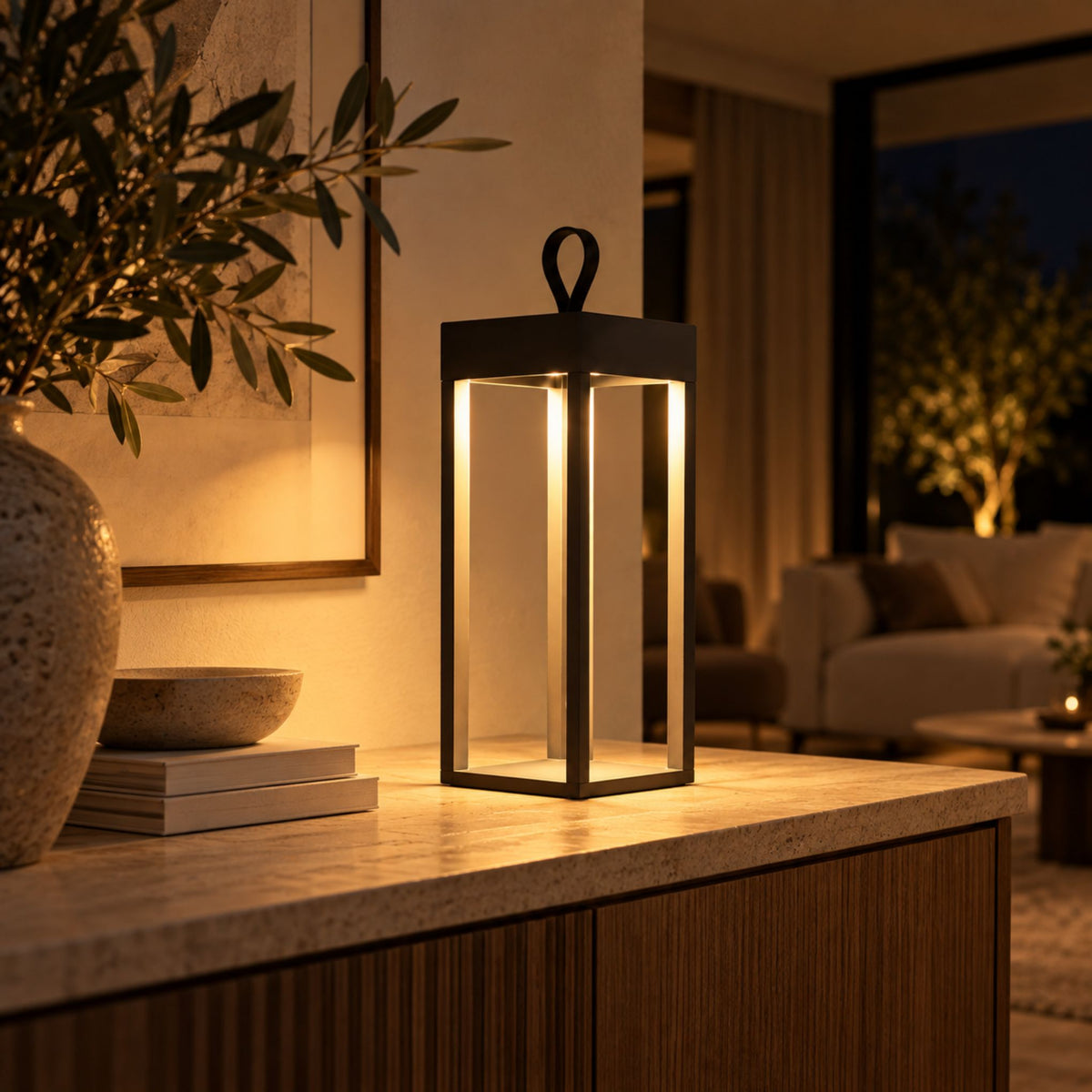Tischlampe Dravo - Dimmbare Akkuleuchte aus Aluminium