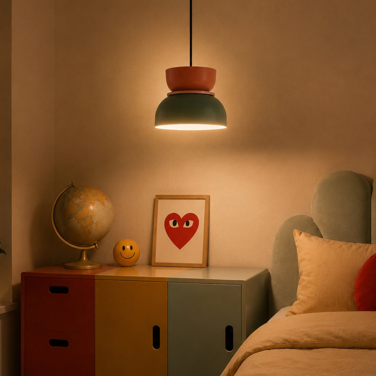 Pendelleuchte Nyla – Nordisches Design in Blockfarben