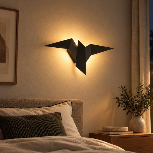 Wandleuchte Plumo - Geometrisches Vogel-Design im Origami-Stil