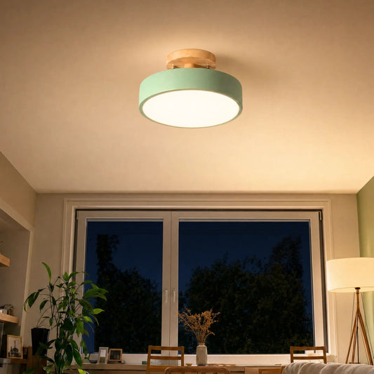 Deckenleuchte Runa - Skandinavisches LED Design mit Holzoptik