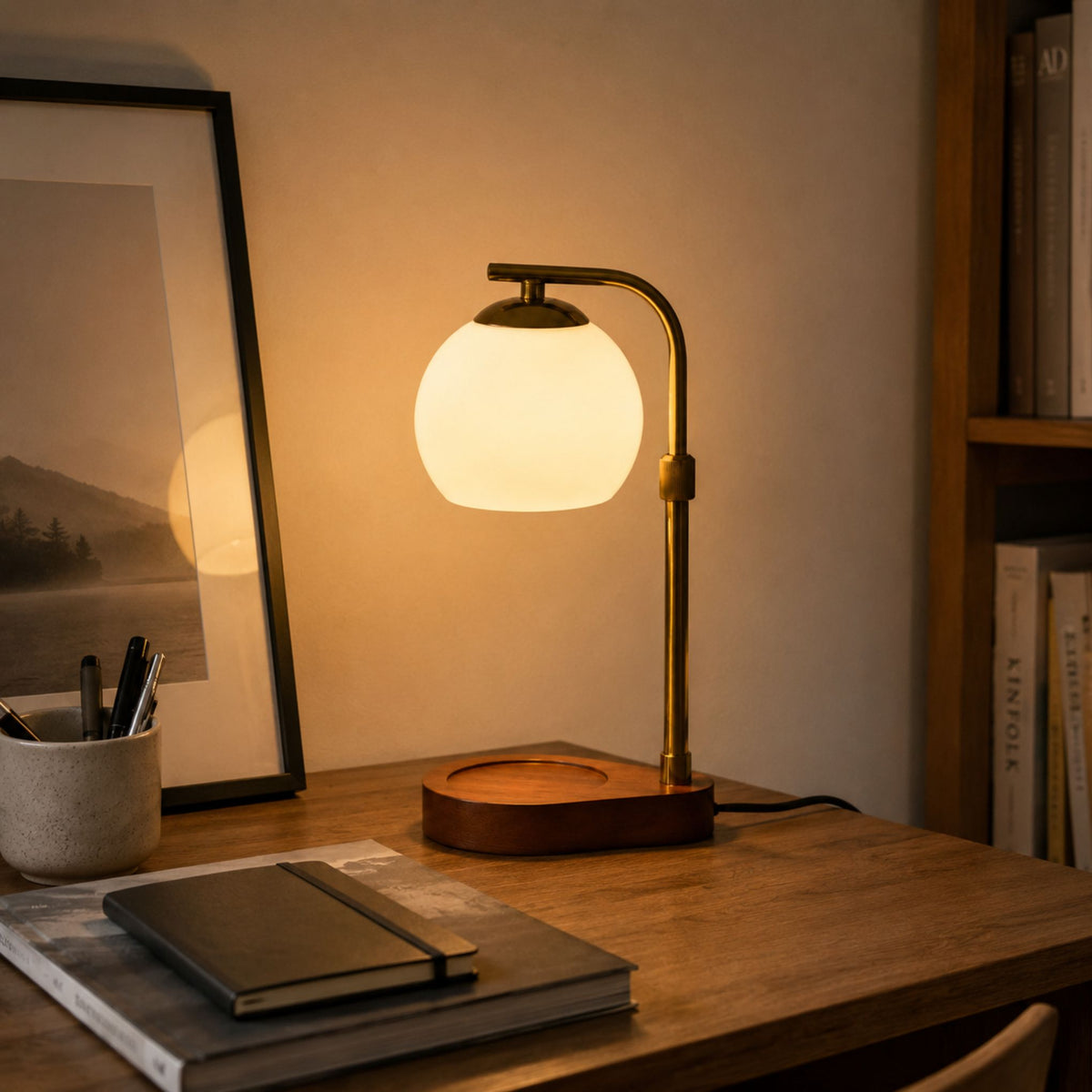 Tischlampe Cassia - Kerzenwärmer mit warmem Ambiente-Glanz