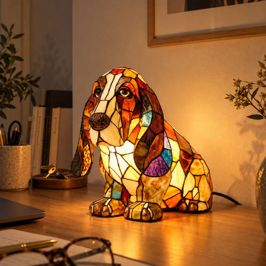 Nachttischlampe Ravio - LED-Nachtlicht mit Hunderassen-Silhouette