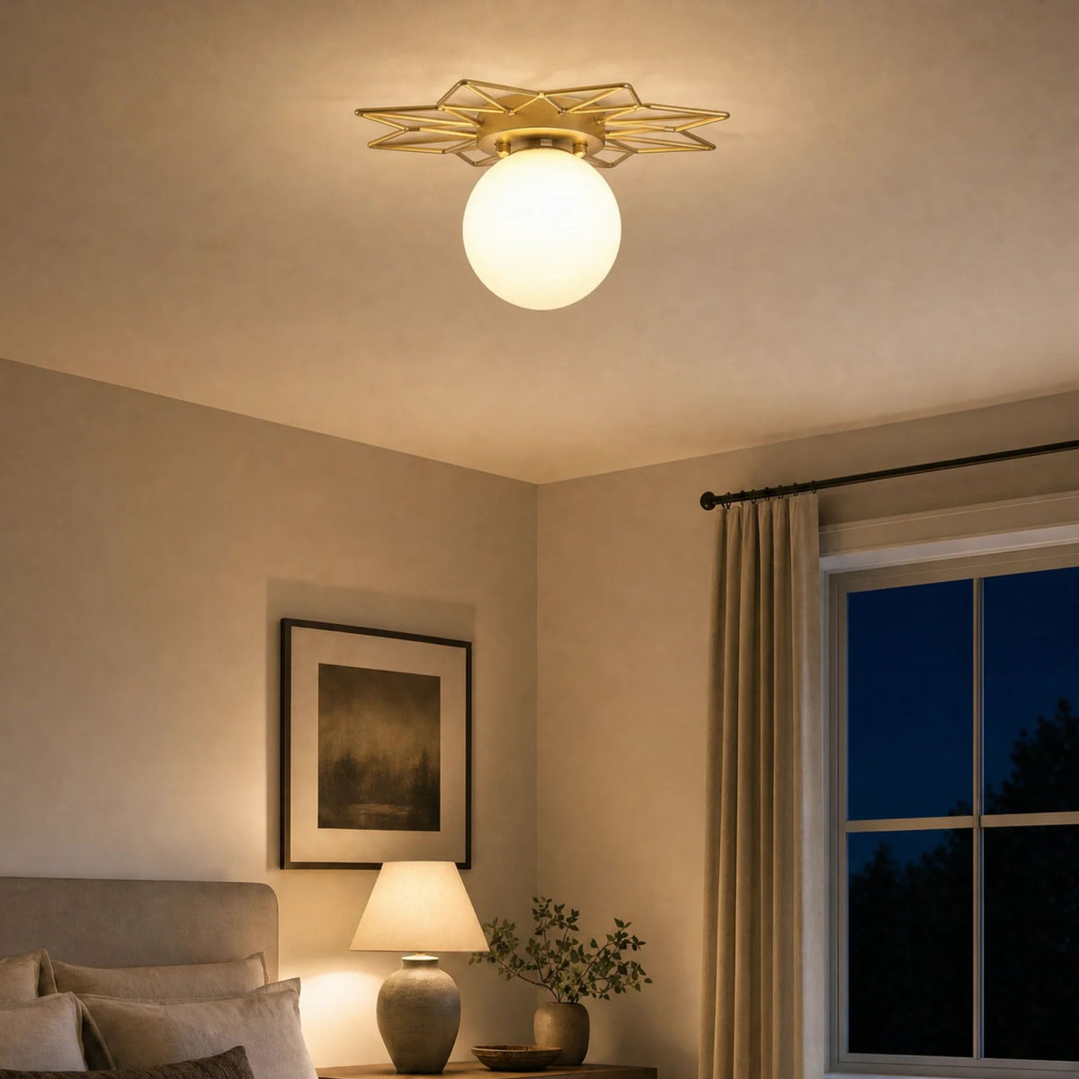 Deckenleuchte Zephra - Elegante LED Sonnenstrahl-Deckenlampe