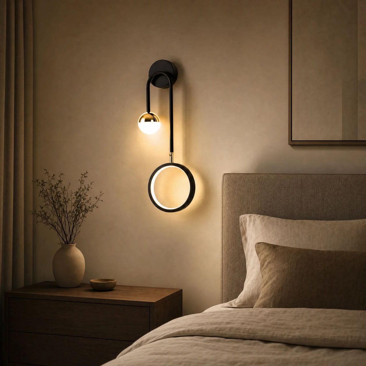 Wandleuchte Brael - Skandinavisches Design mit LED-Ring