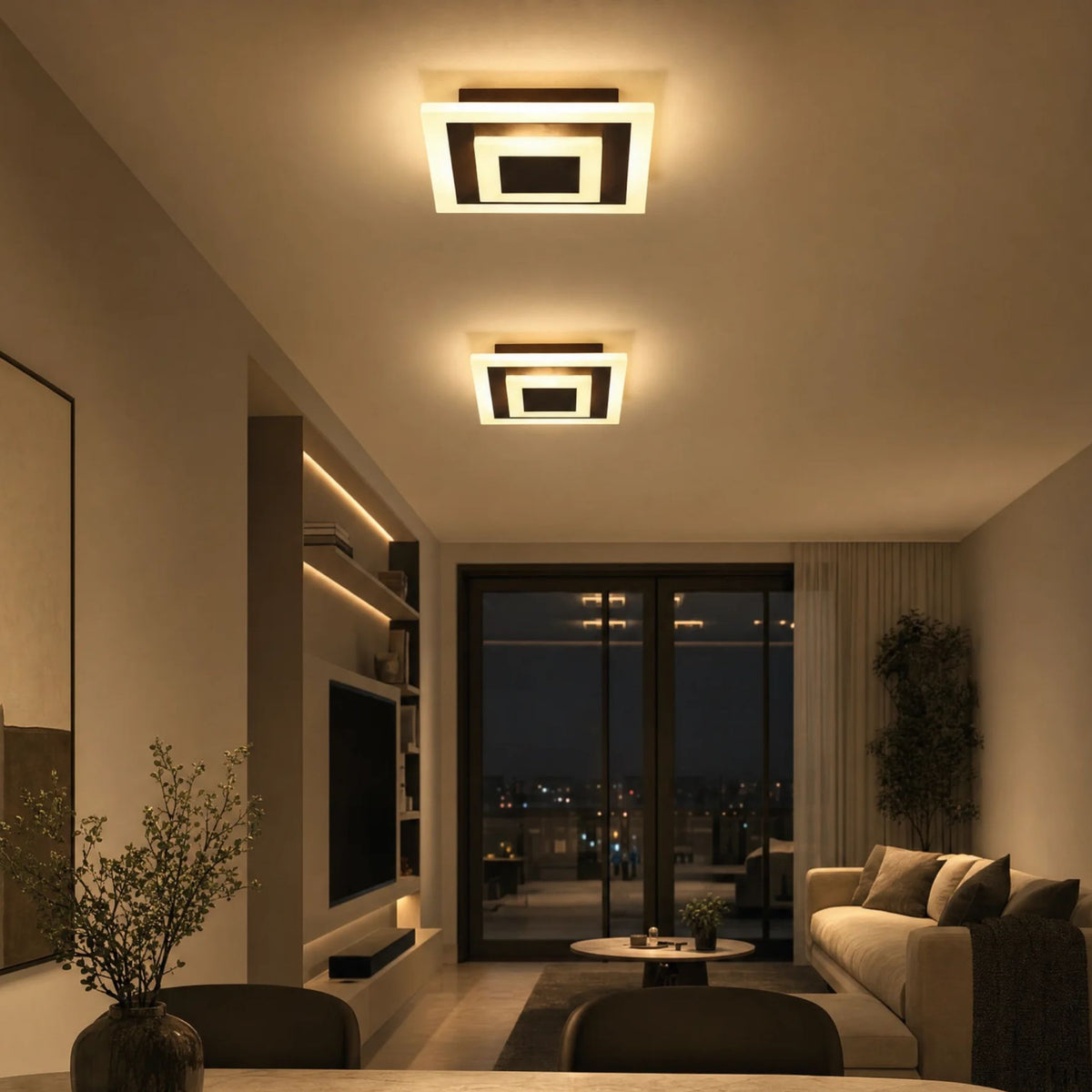 Deckenleuchte Strato - Moderne LED Deckenlampe mit Quadrat-Design