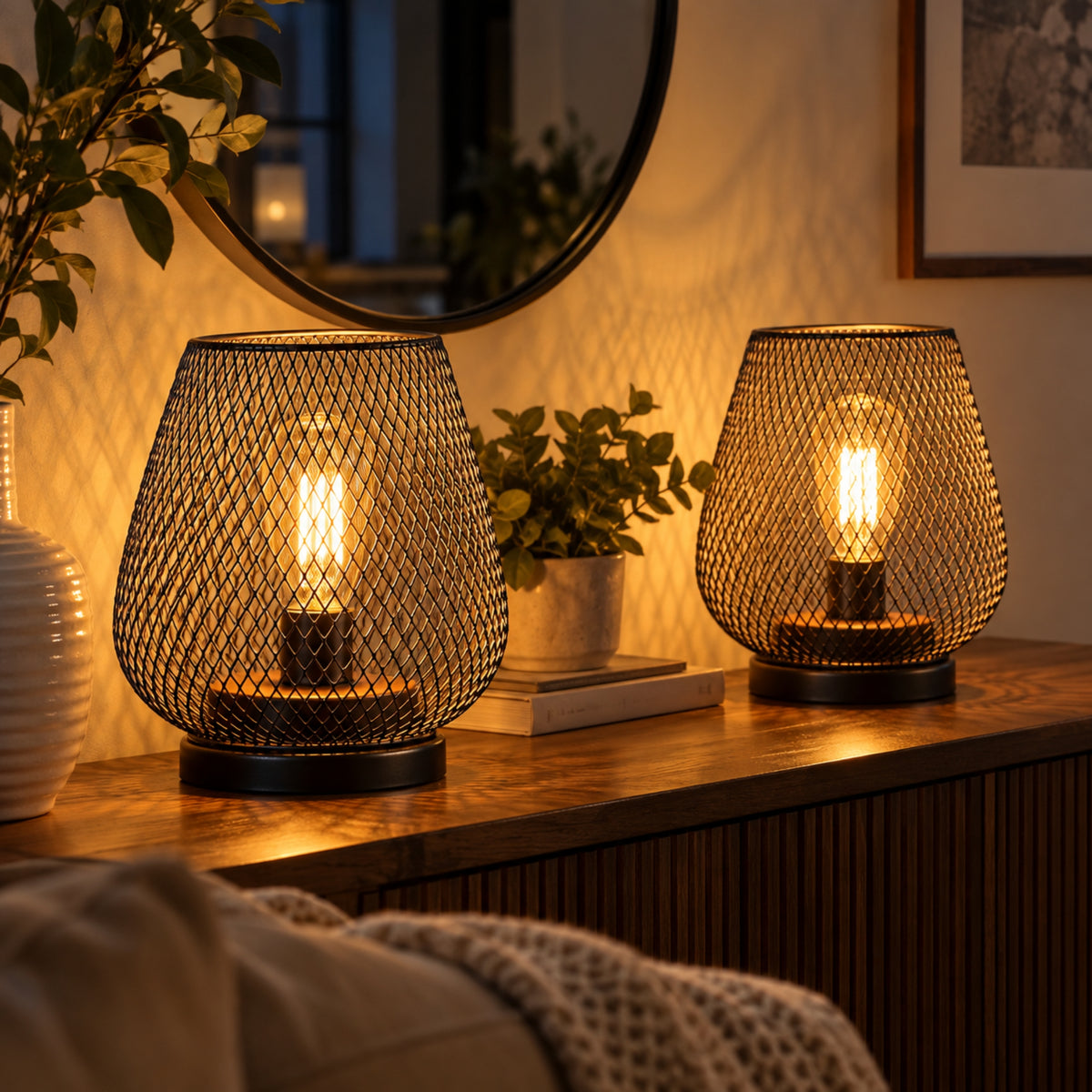 Tischlampe Trava - Tragbares LED-Licht für drinnen & draußen