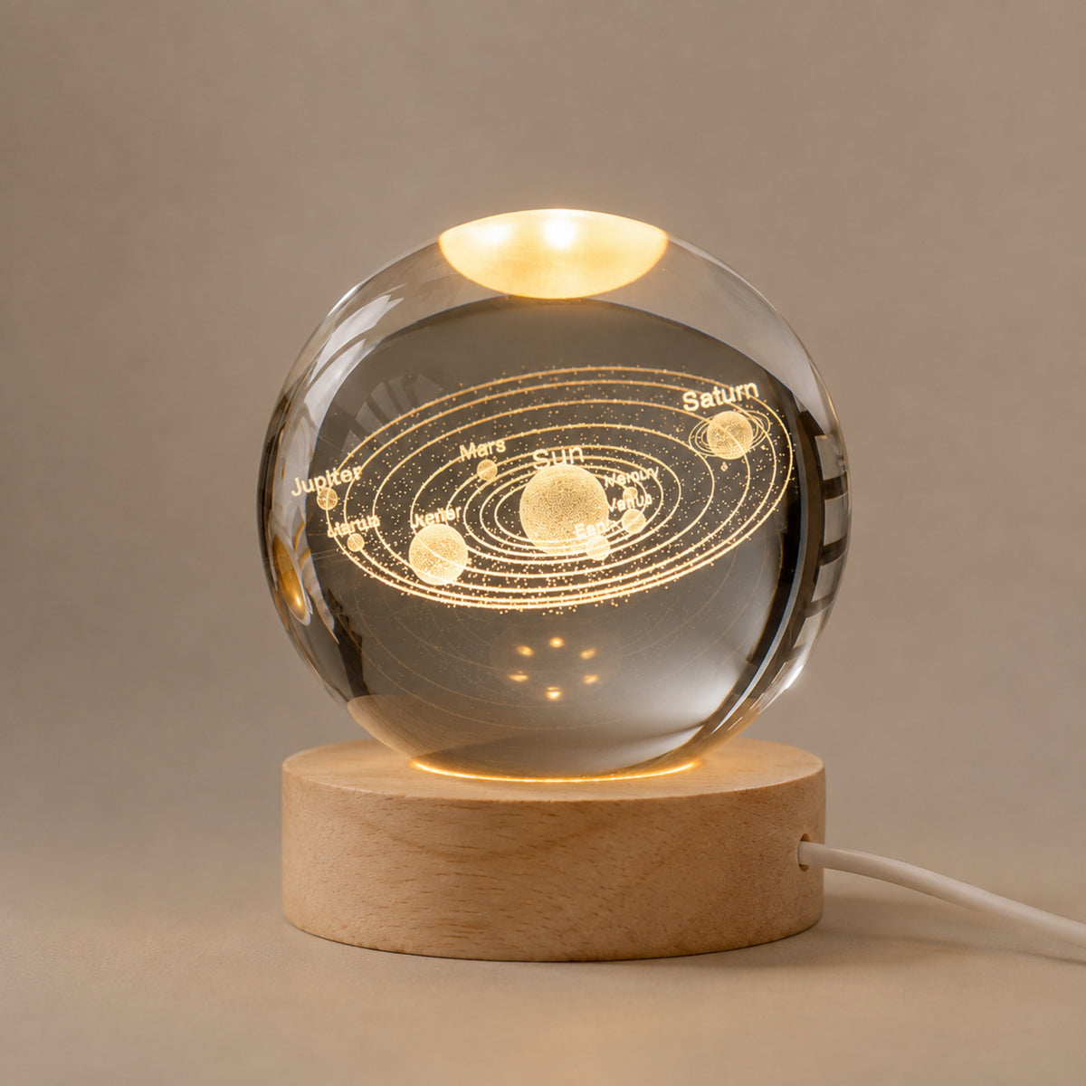Kristallkugel Lampe Norin - Galaxie zum Leuchten