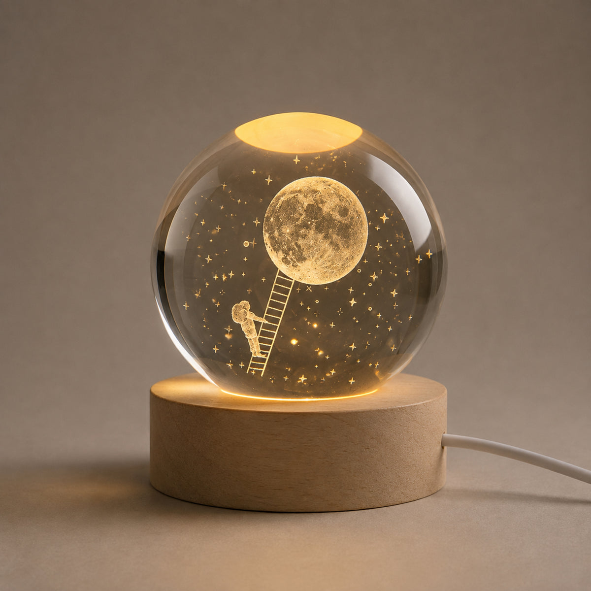 Kristallkugel Lampe Norin - Galaxie zum Leuchten