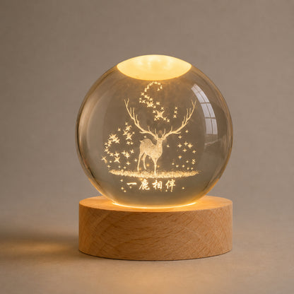 Kristallkugel Lampe Norin - Galaxie zum Leuchten