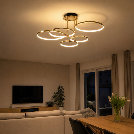 Deckenleuchte Vantis - Eleganter Ringe-Look
