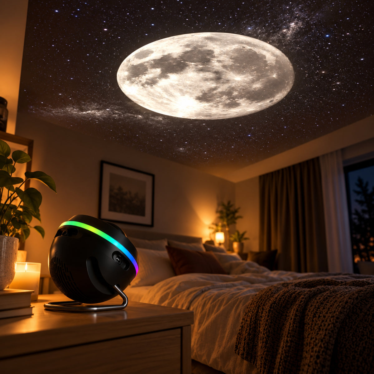 Nachttischlampe Nebula - LED Sternenhimmel-Projektor
