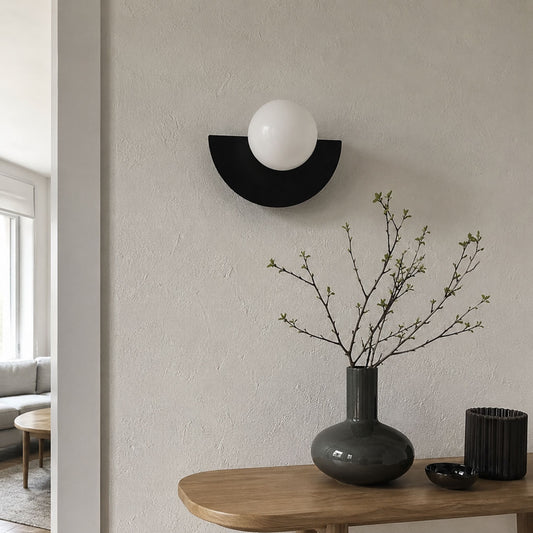 Wandleuchte Halvo - Geometrische LED-Designleuchte im Halbkreis