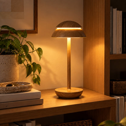 Tischlampe Ligna - Kabellos & Dimmbar im Skandi-Stil