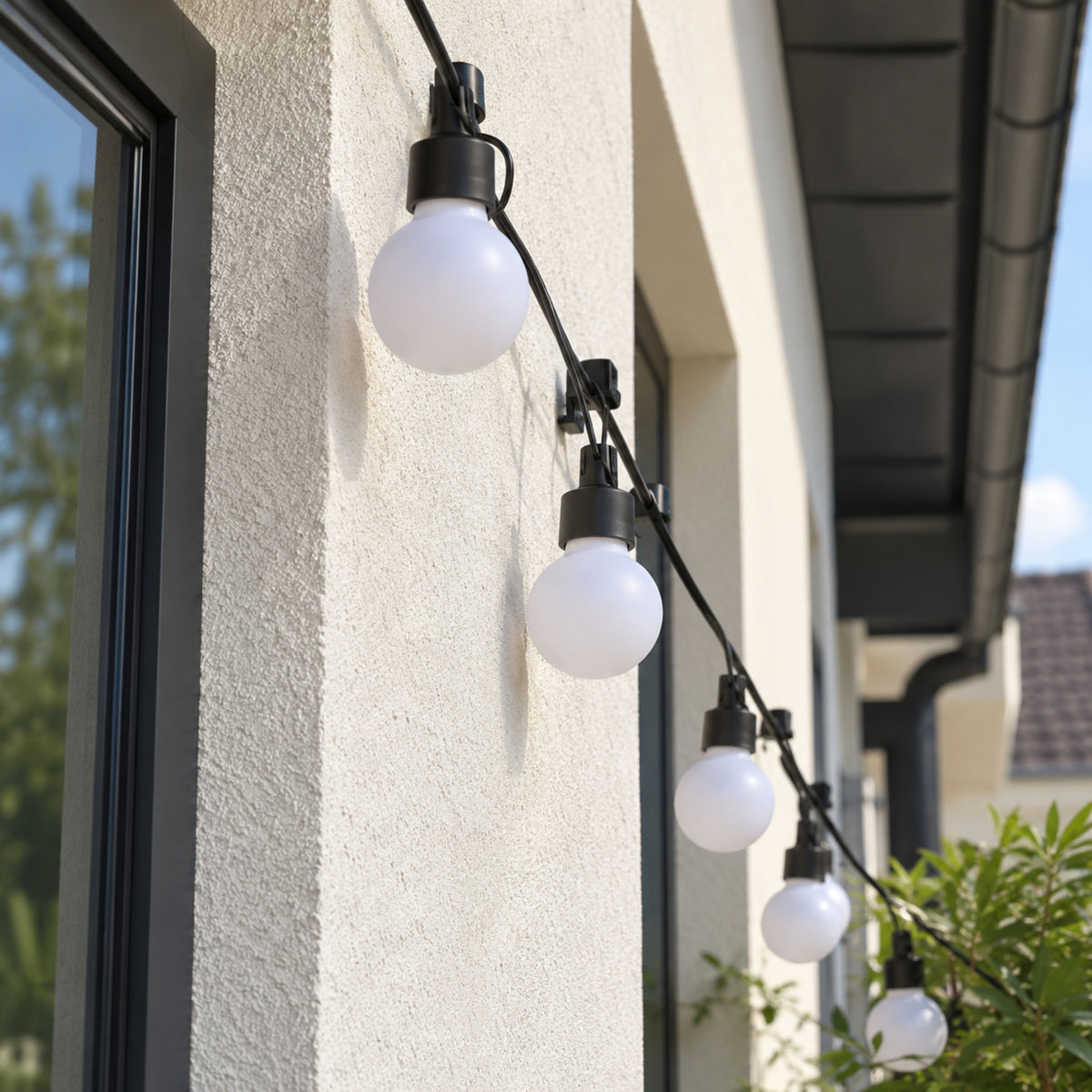 LED Lichterkette Perlio - Wasserdichte Kugellichter für innen & außen