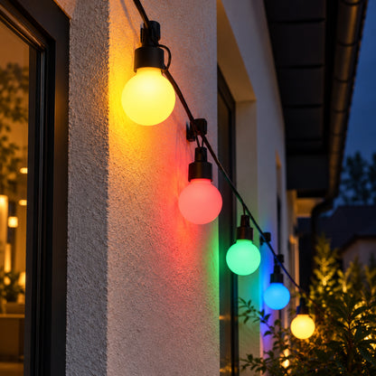LED Lichterkette Perlio - Wasserdichte Kugellichter für innen & außen