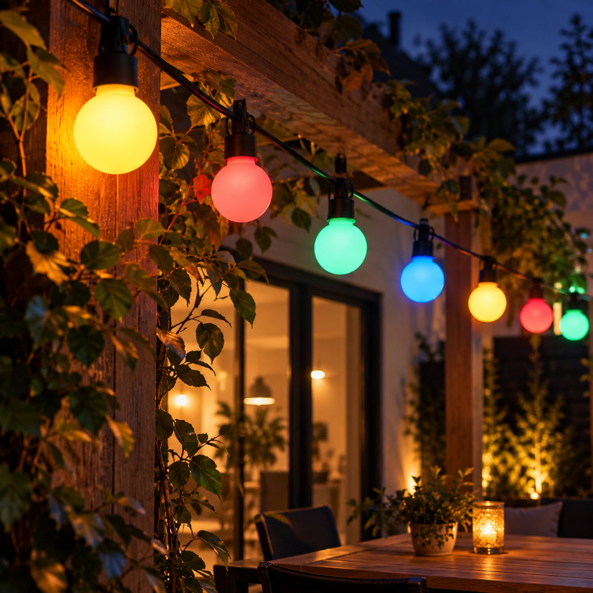 LED Lichterkette Perlio - Wasserdichte Kugellichter für innen & außen