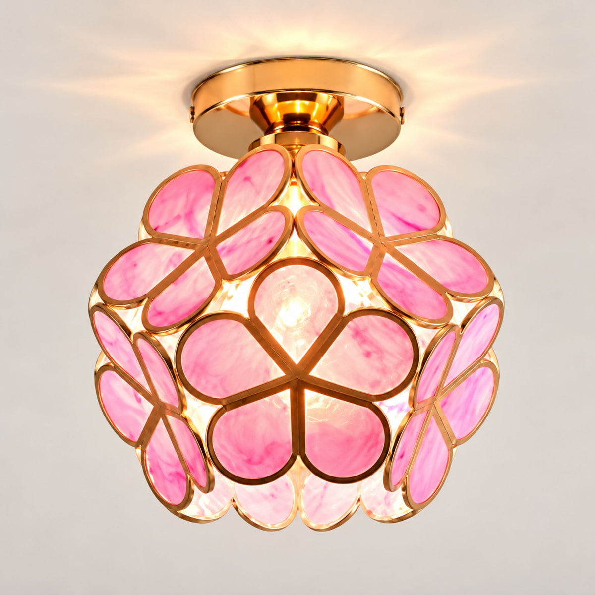 Deckenleuchte Floryn - Glasblüten-Design für den Flur