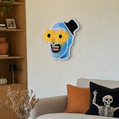 Wandleuchte Farin – Neon-Wanddeko mit Clown-Motiv