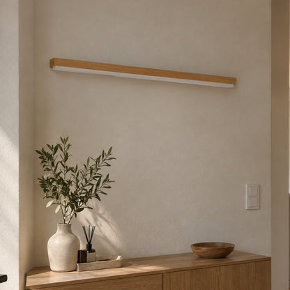 Wandleuchte Ligno - Lineares Spiegel-Design aus Holz