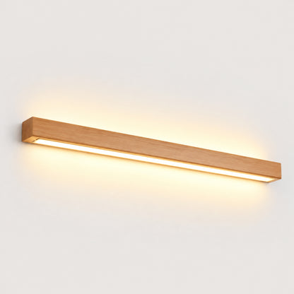 Wandleuchte Ligno - Lineares Spiegel-Design aus Holz