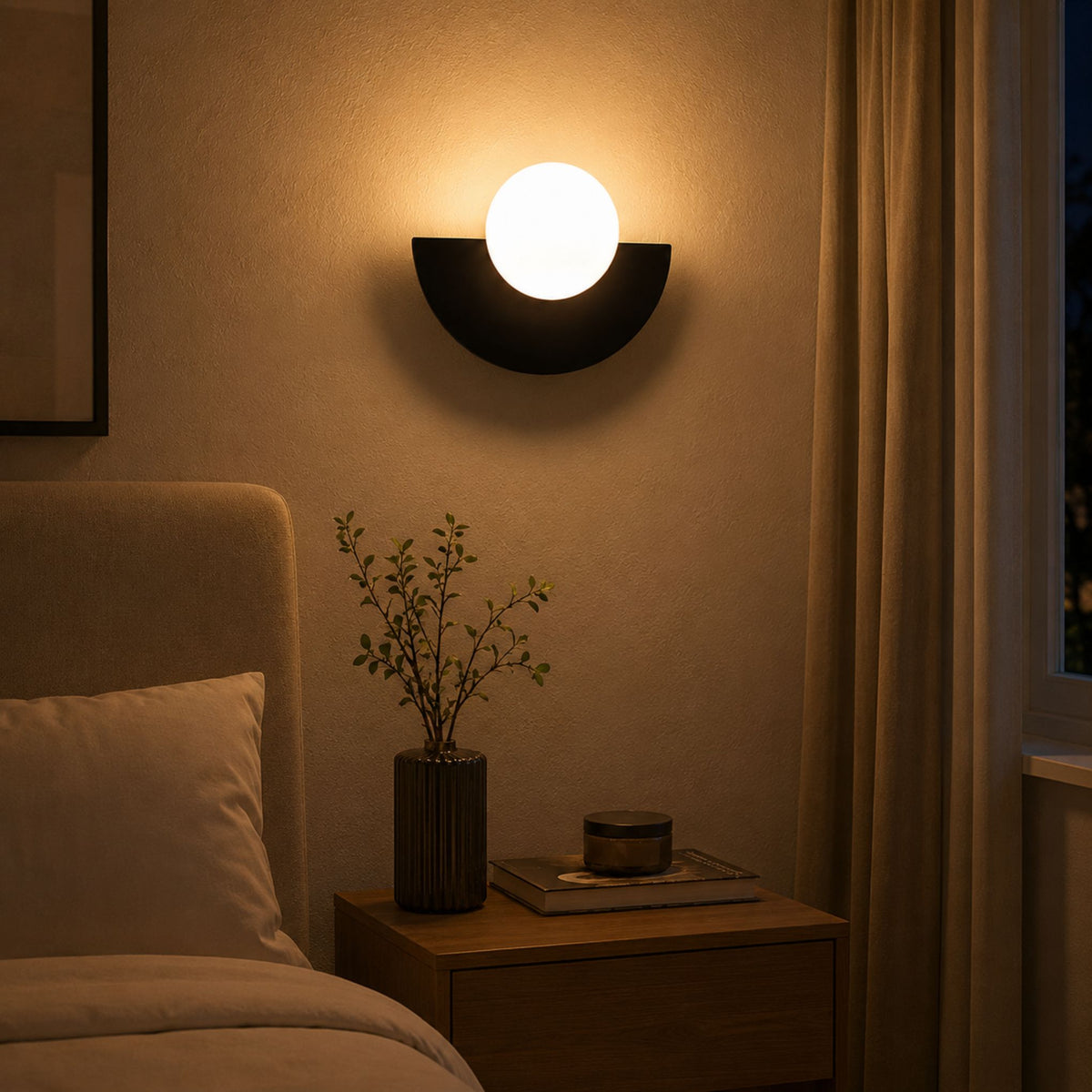 Wandleuchte Halvo - Geometrische LED-Designleuchte im Halbkreis