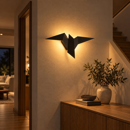 Wandleuchte Plumo - Geometrisches Vogel-Design im Origami-Stil
