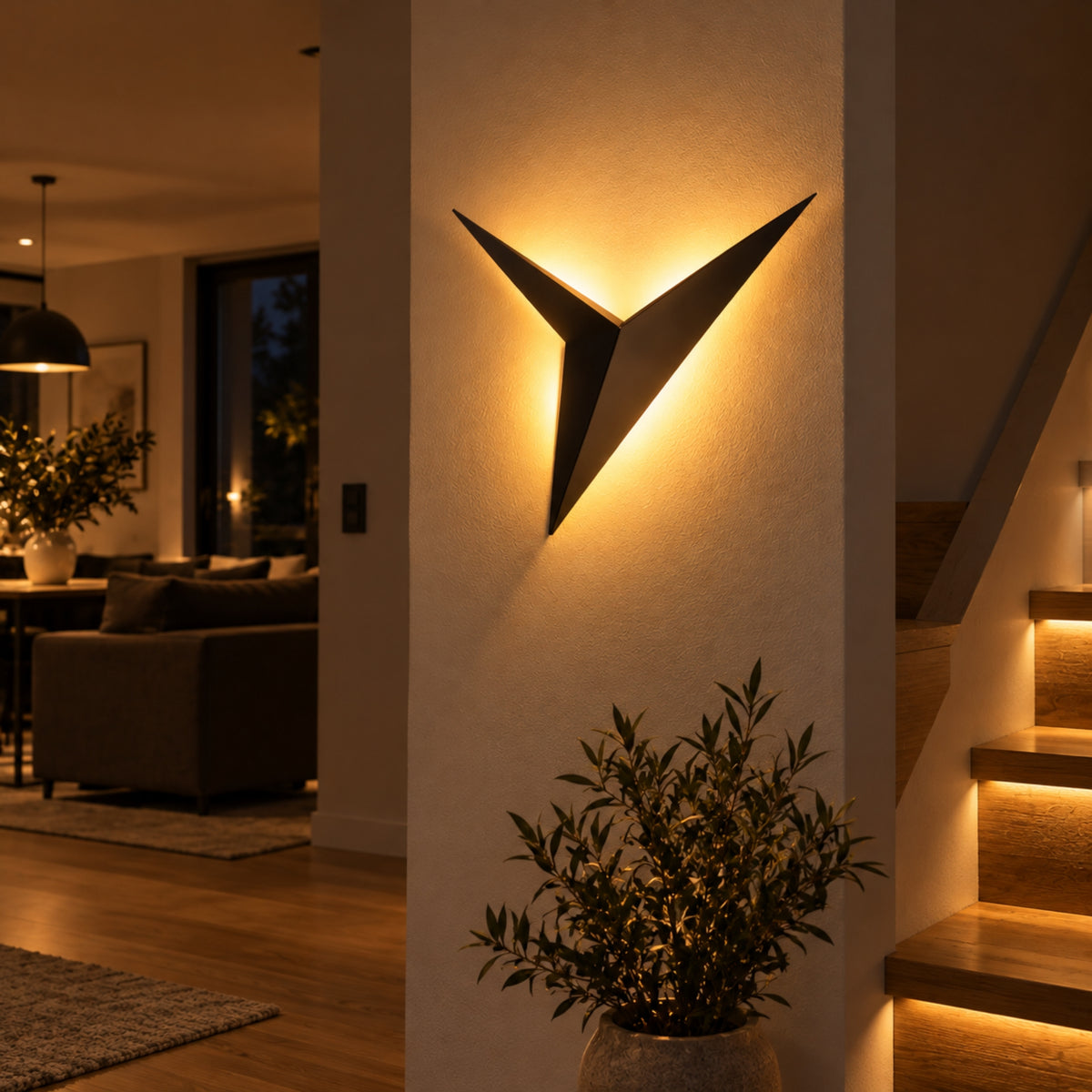 Wandleuchte Stelia - Geometrisches Sternen-Design