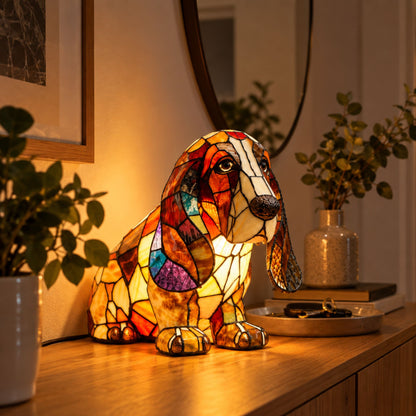 Nachttischlampe Ravio - LED-Nachtlicht mit Hunderassen-Silhouette