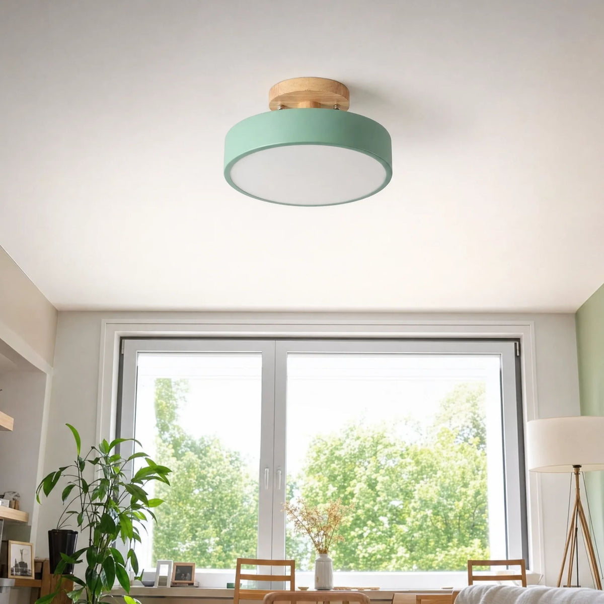 Deckenleuchte Runa - Skandinavisches LED Design mit Holzoptik
