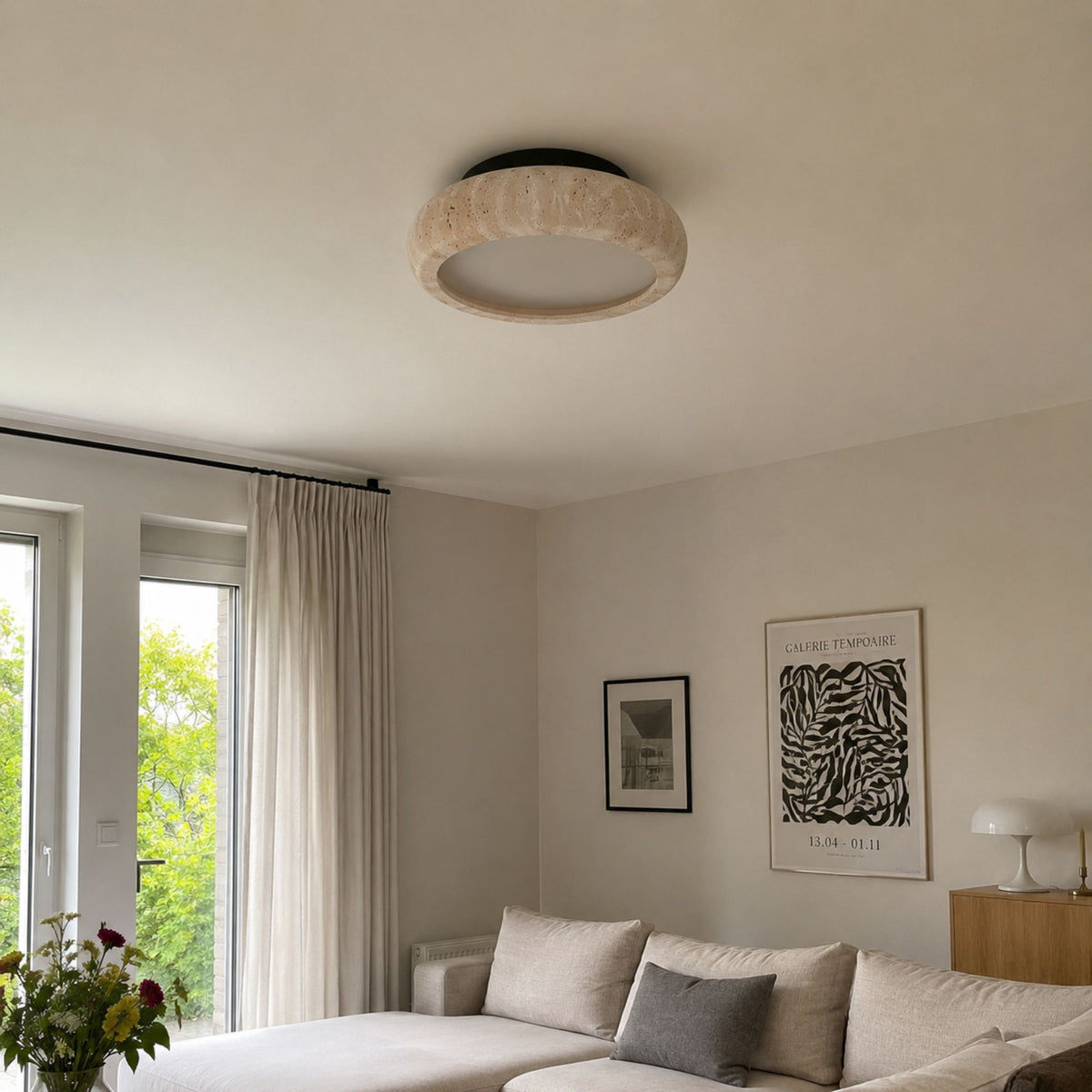 Deckenleuchte Pietra - Retro Naturstein-Design mit warmem Licht