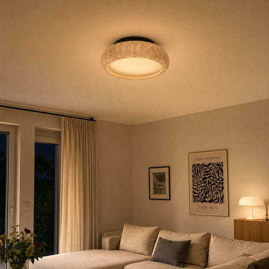 Deckenleuchte Pietra - Retro Naturstein-Design mit warmem Licht