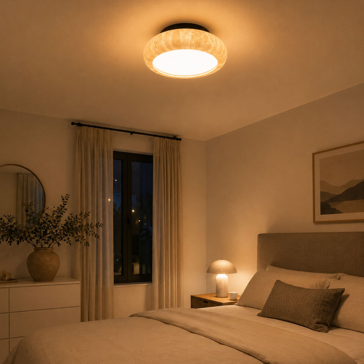 Deckenleuchte Pietra - Retro Naturstein-Design mit warmem Licht
