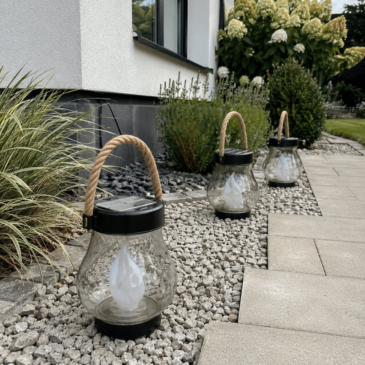 Gartenleuchte Ambre - Solar-LED mit Flammeneffekt