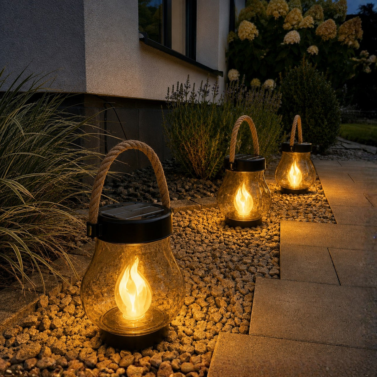 Gartenleuchte Ambre - Solar-LED mit Flammeneffekt