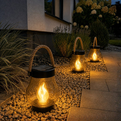 Gartenleuchte Ambre - Solar-LED mit Flammeneffekt