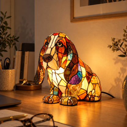 Nachttischlampe Ravio - LED-Nachtlicht mit Hunderassen-Silhouette