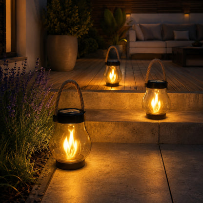 Gartenleuchte Ambre - Solar-LED mit Flammeneffekt