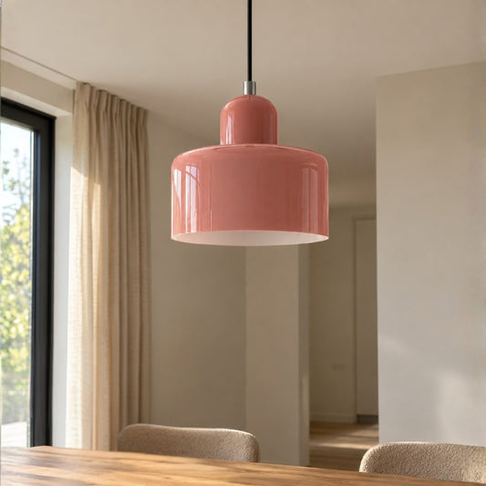 Pendelleuchte Bauro - Buntglas im Bauhaus-Stil