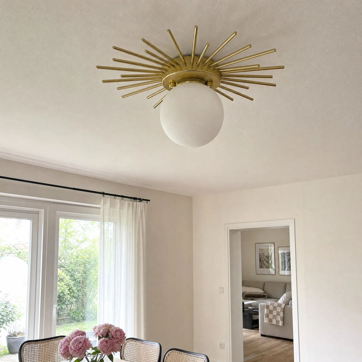 Deckenleuchte Zephra - Elegante LED Sonnenstrahl-Deckenlampe