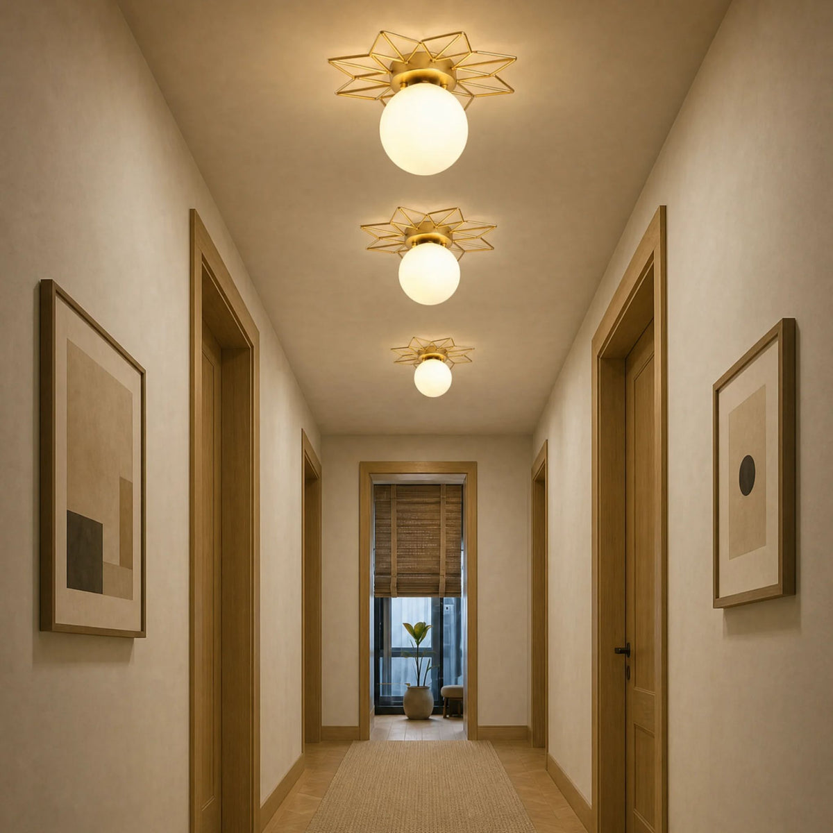 Deckenleuchte Zephra - Elegante LED Sonnenstrahl-Deckenlampe
