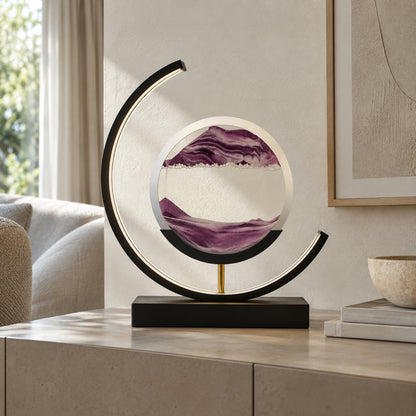 Tischlampe Duna - Sandkunst mit LED-Farbwechsel