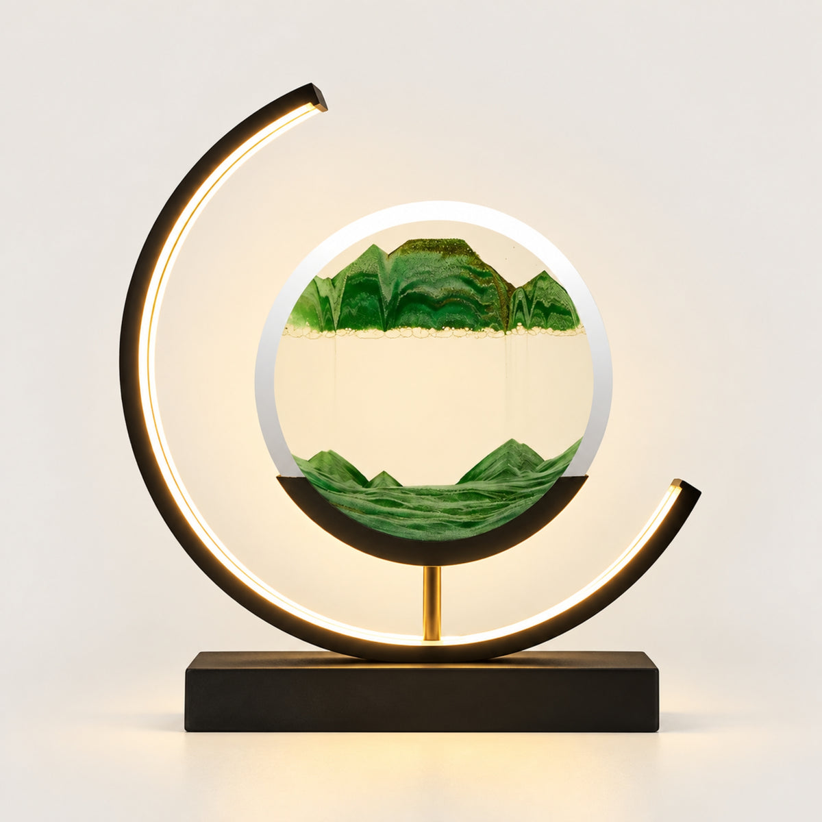 Tischlampe Duna - Sandkunst mit LED-Farbwechsel