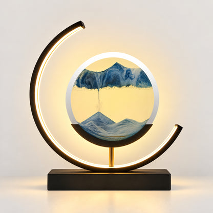 Tischlampe Duna - Sandkunst mit LED-Farbwechsel