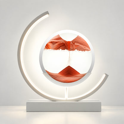 Tischlampe Duna - Sandkunst mit LED-Farbwechsel