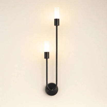 Wandleuchte Fendra - Doppelarm LED-Wandleuchte in Gold/Schwarz