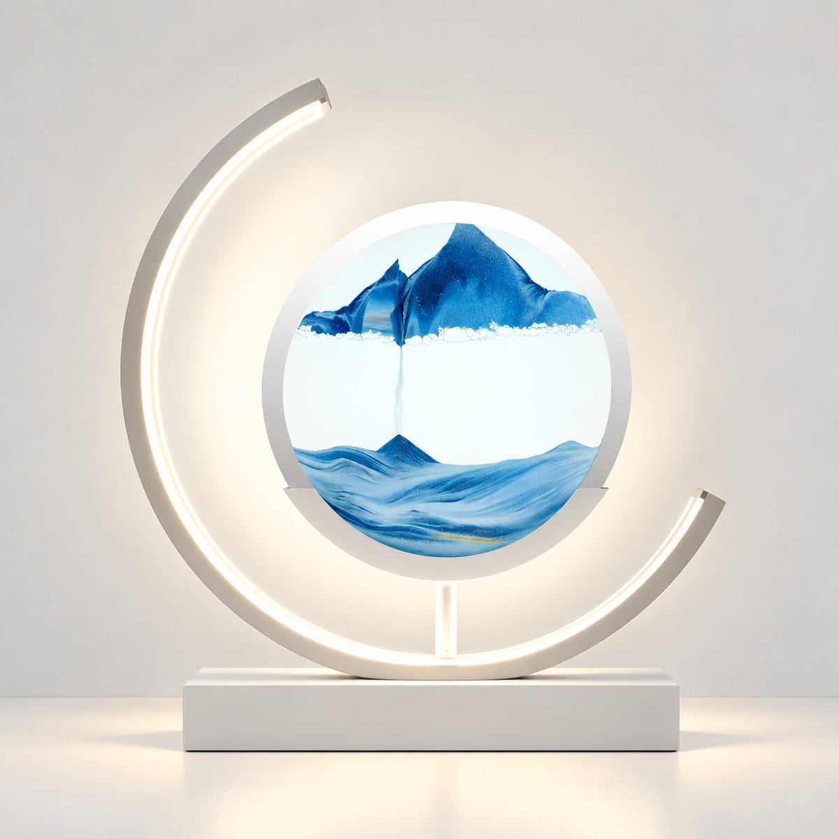 Tischlampe Duna - Sandkunst mit LED-Farbwechsel