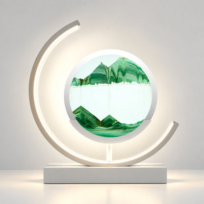 Tischlampe Duna - Sandkunst mit LED-Farbwechsel