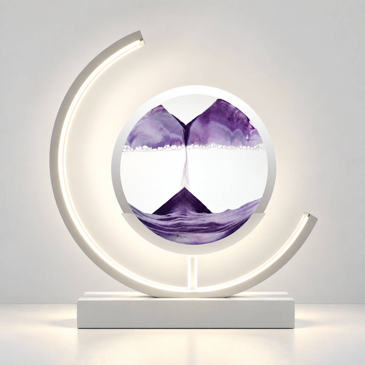 Tischlampe Duna - Sandkunst mit LED-Farbwechsel