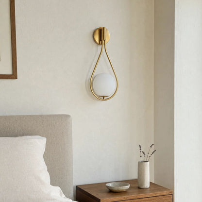 Wandleuchte Perla - Elegante LED Wandlampe mit Glaskugel